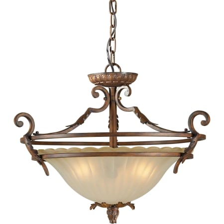 A large image of the Forte Lighting 2435-03 Rustic Sienna