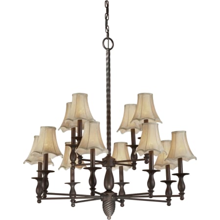 A large image of the Forte Lighting 2521-12 Antique Bronze