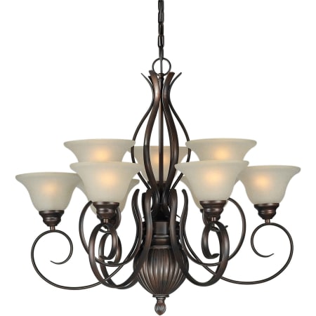 A large image of the Forte Lighting 2536-09 Antique Bronze