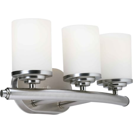 A large image of the Forte Lighting 5105-03 Brushed Nickel