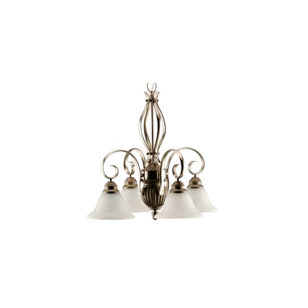 A large image of the Forte Lighting 2136-04 Brushed Nickel / River Rock