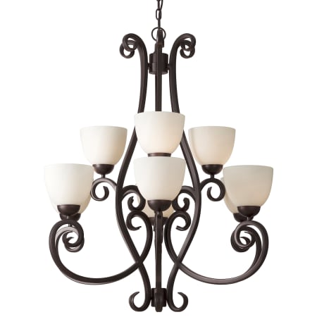 A large image of the Forte Lighting 2250-09 Antique Bronze