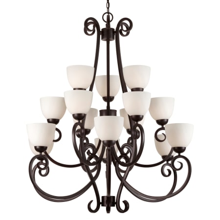A large image of the Forte Lighting 2250-15 Antique Bronze