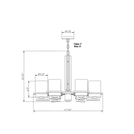 A large image of the Forte Lighting 2405-06 Forte Lighting 2405-06