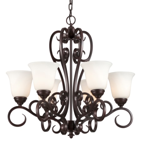 A large image of the Forte Lighting 2499-06 Antique Bronze