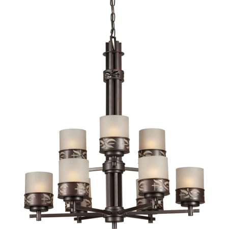 A large image of the Forte Lighting 2534-09 Antique Bronze