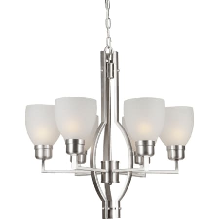 A large image of the Forte Lighting 2555-06 Brushed Nickel