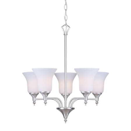 A large image of the Forte Lighting 2638-05 Brushed Nickel