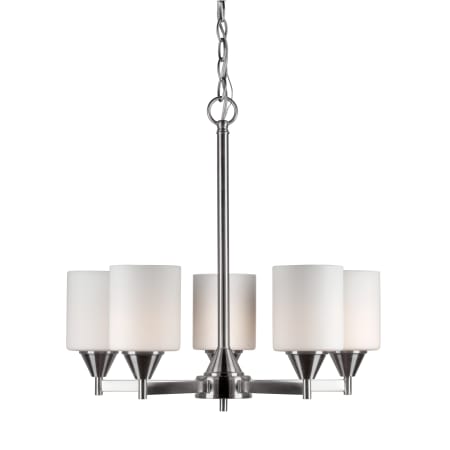 A large image of the Forte Lighting 2643-05 Brushed Nickel