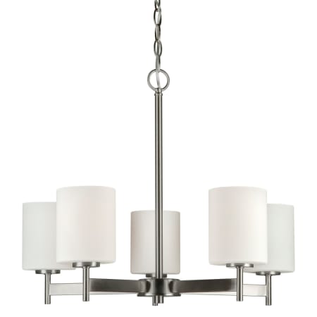 A large image of the Forte Lighting 2645-05 Brushed Nickel