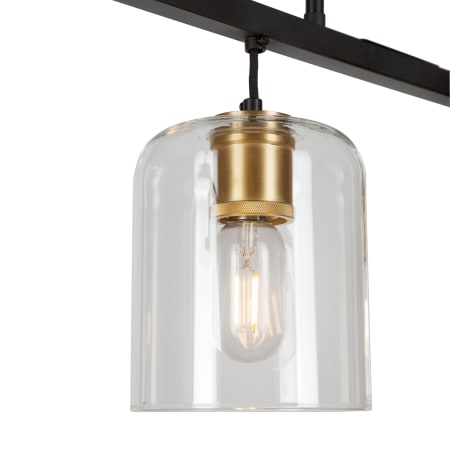 A large image of the Forte Lighting 2724-04 Black and Soft Gold Alternate View 1