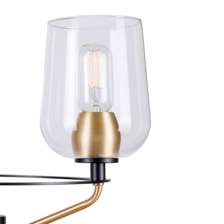 A large image of the Forte Lighting 2726-03 Black and Soft Gold Alternate View 2