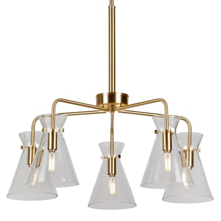 A large image of the Forte Lighting 2733-05 Soft Gold
