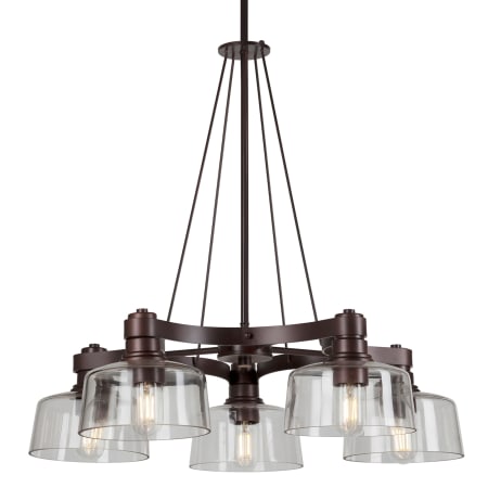 A large image of the Forte Lighting 2735-05 Antique Bronze