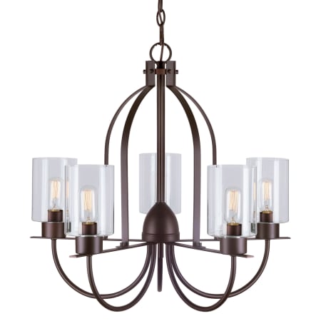 A large image of the Forte Lighting 2738-05 Antique Bronze