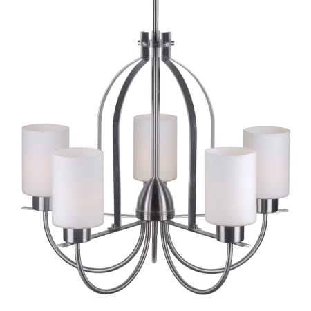 A large image of the Forte Lighting 2738-05 Brushed Nickel Alternate View 1