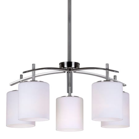 A large image of the Forte Lighting 2741-05 Brushed Nickel