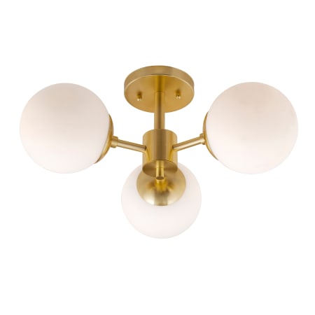 A large image of the Forte Lighting 2745-03 Soft Gold Alternate View 1
