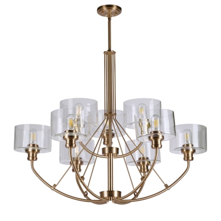 A large image of the Forte Lighting 2748-09 Soft Gold