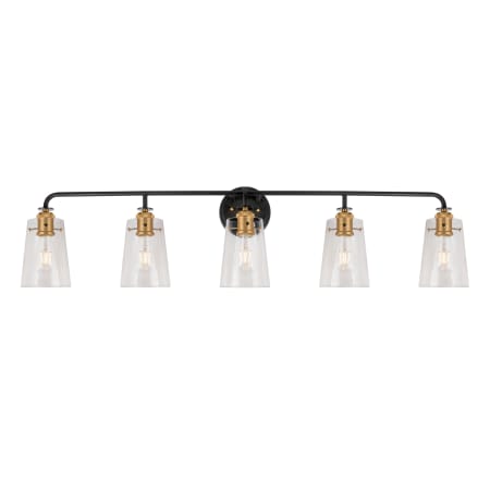 A large image of the Forte Lighting 5118-05 Black and Soft Gold