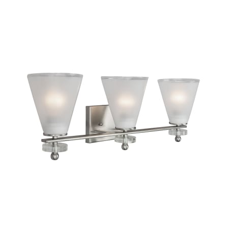 A large image of the Forte Lighting 5132-03 Brushed Nickel