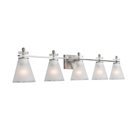 A large image of the Forte Lighting 5132-05 Brushed Nickel