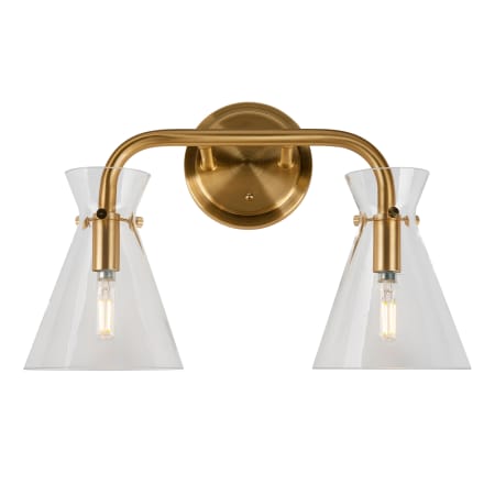 A large image of the Forte Lighting 5733-02 Soft Gold