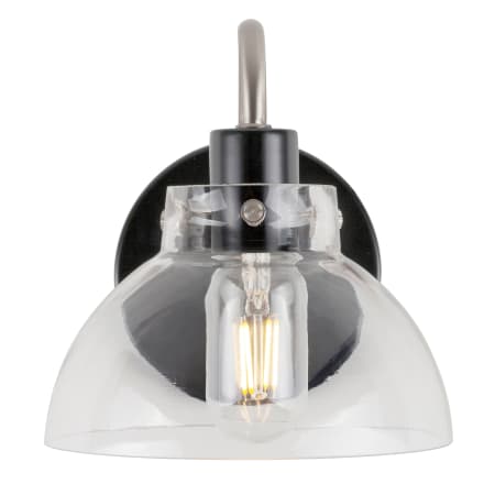A large image of the Forte Lighting 5734-01 Black and Brushed Nickel