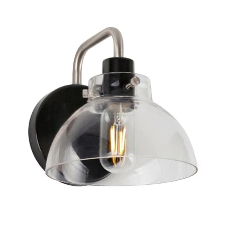 A large image of the Forte Lighting 5734-01 Black and Brushed Nickel Alternate View 1