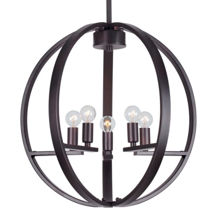 A large image of the Forte Lighting 7057-05 Antique Bronze