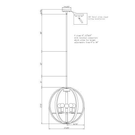 A large image of the Forte Lighting 7057-05 Forte Lighting 7057-05