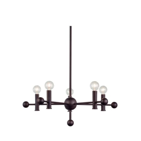 A large image of the Forte Lighting 7058-05 Antique Bronze