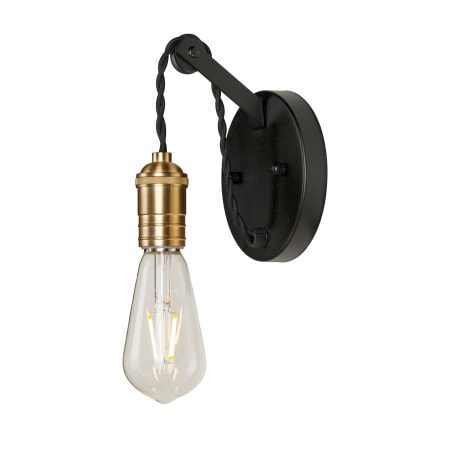 A large image of the Forte Lighting 7061-01 Black and Soft Gold