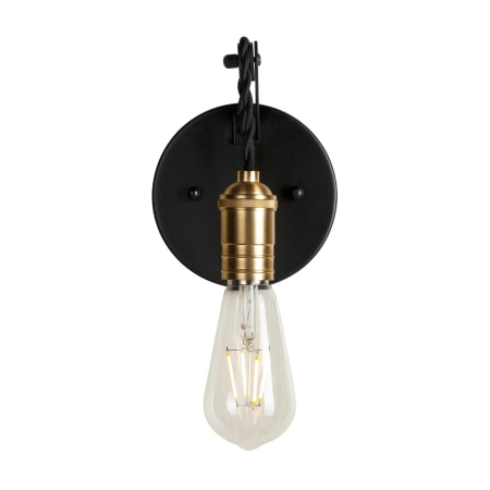 A large image of the Forte Lighting 7061-01 Black and Soft Gold Alternate View 1