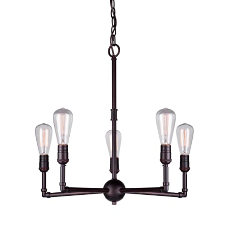 A large image of the Forte Lighting 7064-05 Antique Bronze