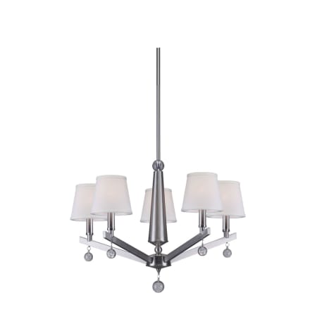 A large image of the Forte Lighting 7068-05 Brushed Nickel