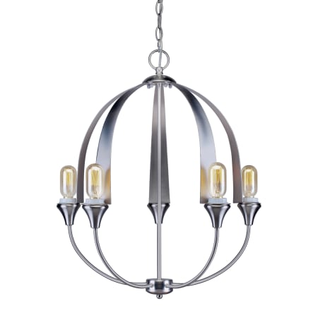 A large image of the Forte Lighting 7087-05 Brushed Nickel