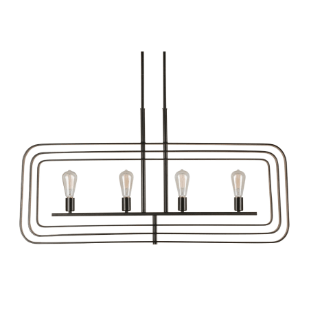 A large image of the Forte Lighting 7096-04 Black / Gold