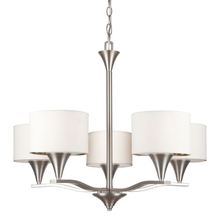 A large image of the Forte Lighting 7102-05 Brushed Nickel