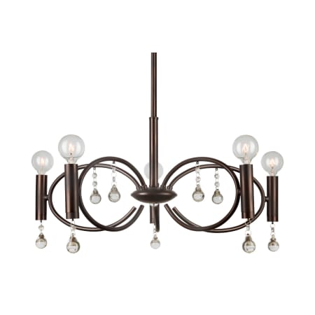 A large image of the Forte Lighting 7114-05 Antique Bronze