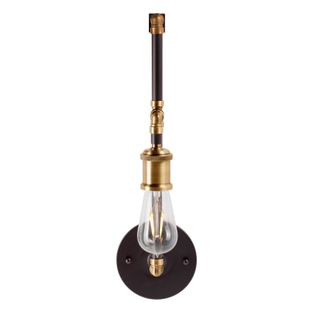A large image of the Forte Lighting 7116-01 Black and Antique Brass Alternate View 1