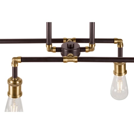 A large image of the Forte Lighting 7116-04 Black and Antique Brass Alternate View 1