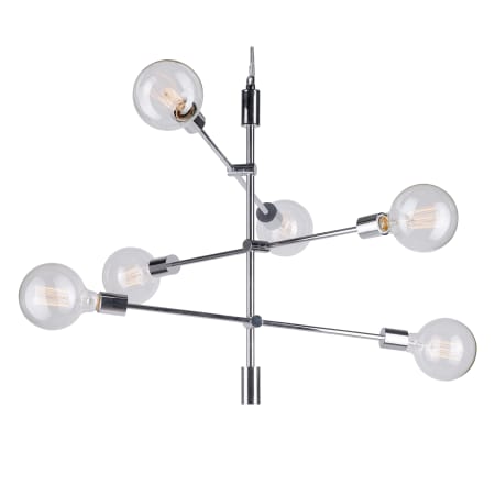 A large image of the Forte Lighting 7117-06 Chrome Alternate View 1