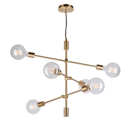 A large image of the Forte Lighting 7117-06 Soft Gold Alternate View 1
