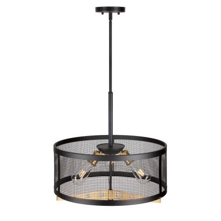 A large image of the Forte Lighting 7119-03 Black and Soft Gold Alternate View 1
