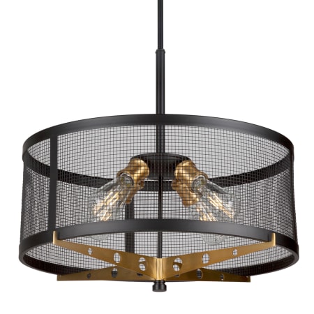 A large image of the Forte Lighting 7119-04 Black and Soft Gold