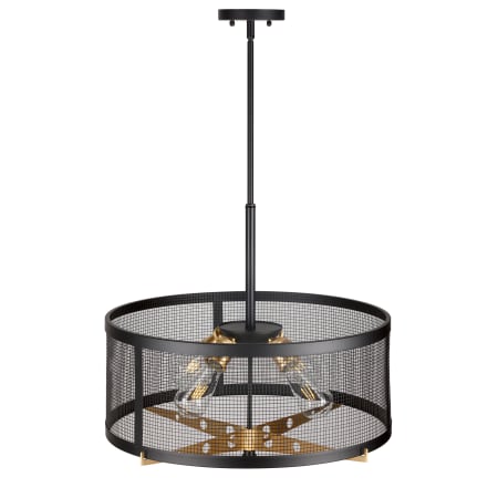 A large image of the Forte Lighting 7119-04 Black and Soft Gold Alternate View 1
