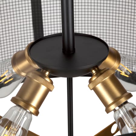 A large image of the Forte Lighting 7119-04 Black and Soft Gold Alternate View 2