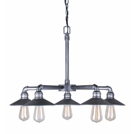 A large image of the Forte Lighting 7159-05 Industrial Gray