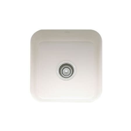 Franke Cck110 15wh White 17 1 2 Single Basin Undermount Fireclay A Large Image Of The Franke Cck 110 15 White